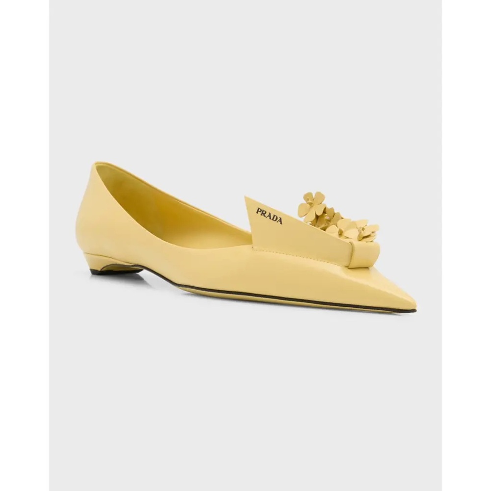 ISO Prada Women's Yellow Flats Sz 11
